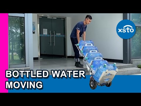 Electric stair climbing dolly for bottled water