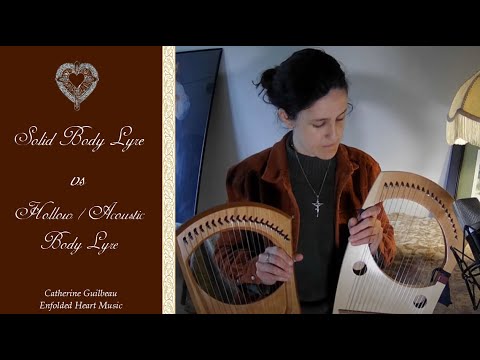 Solid Body Lyre vs Hollow / Acoustic Body Lyre ( Brandon John Luthiery)