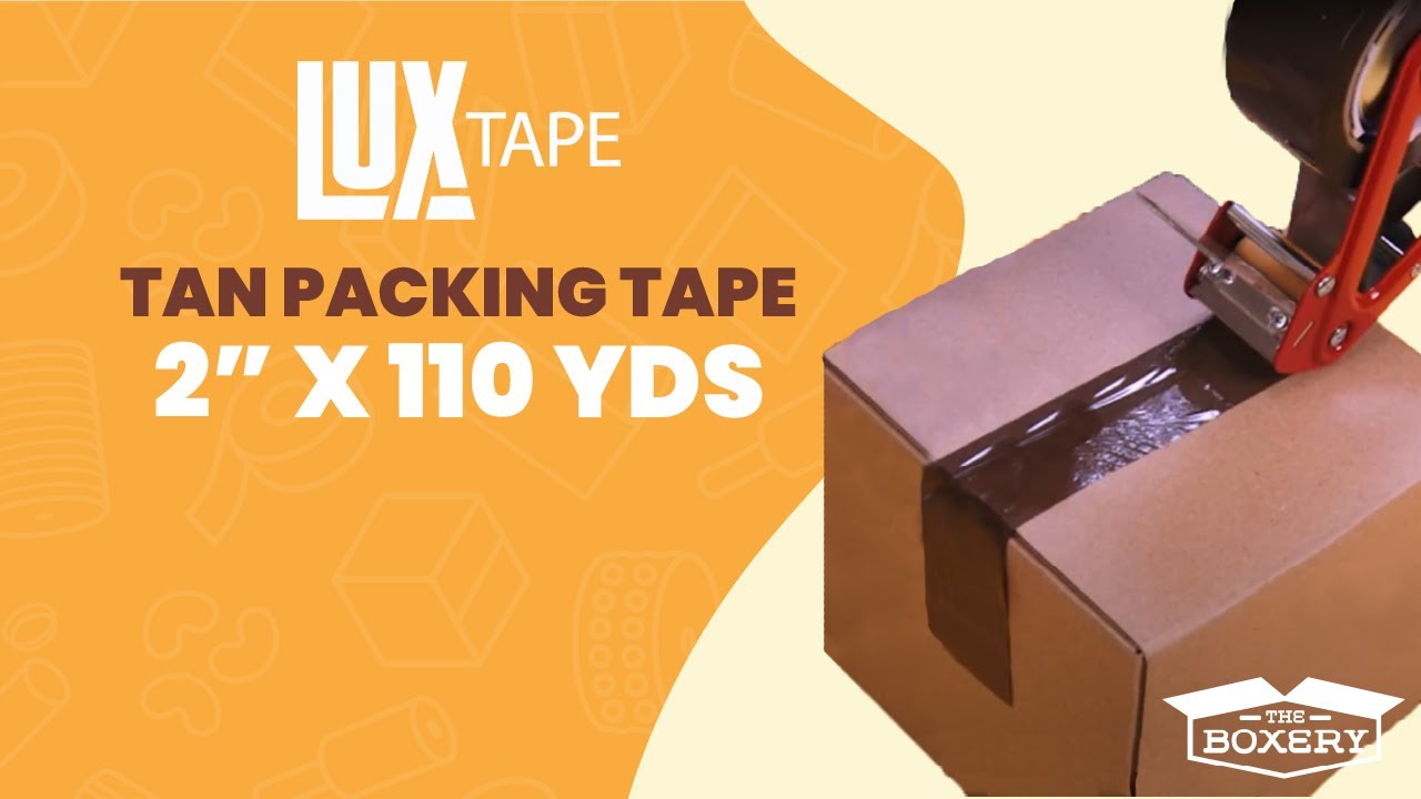 Youtube Video LUX Packing Tape 2'' x 110 yds Tan