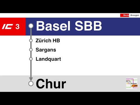 SBB Ansagen I IC3 Basel SBB - Zürich HB - Chur I BoJa Ansagen
