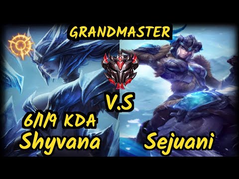 ESG Agurin (SHYVANA) vs SEJUANI - 6/1/9 KDA JUNGLE GAMEPLAY - EUW Ranked GRANDMASTER