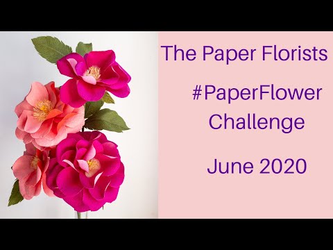 The Paper Florists June  2020 Paper Flower Challenge--Vintage Rose Pwetals