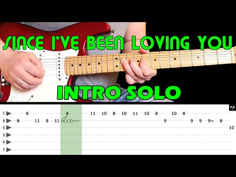 SINCE I'VE BEEN LOVING YOU - Guitar lesson -  Guitar intro solo (with tabs) - Led Zeppelin Video