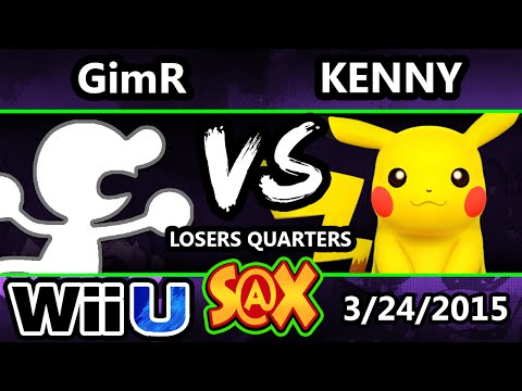 S@X - VGBC | GimR (G&W) Vs. WS | Kenny (Pikachu) SSB4 Losers Quarters - Smash 4 - Smash Wii U
