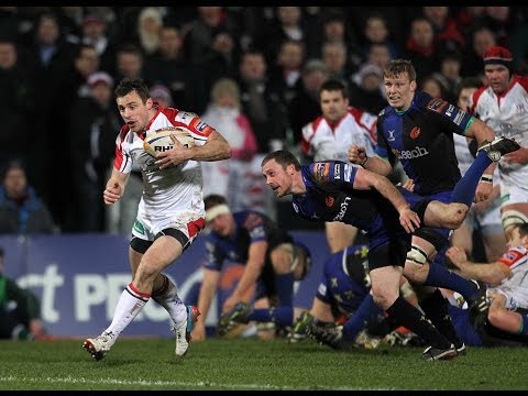 Tommy Bowe back with 1st Try - Ulster v Newport Gwent Dragons 28th February 2014