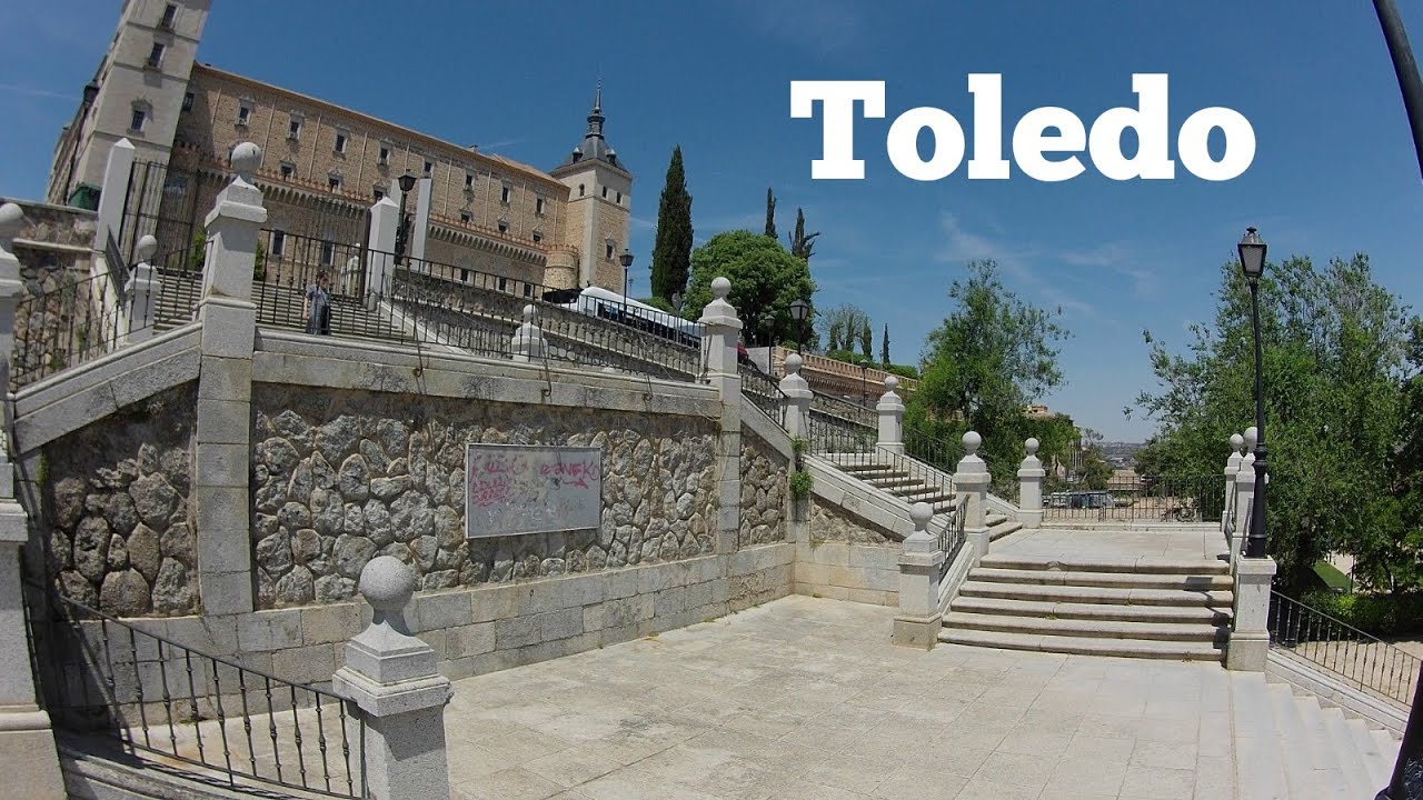 Immersive street-level walking tour through Toledo Alcazar, Spain, showcasing authentic urban landscapes, local architecture, and the vibrant atmosphere of the city's neighborhoods