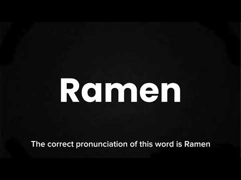 How to Pronounce Ramen Correctly | English Pronunciation Guide