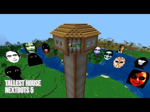 SURVIVAL TALLEST HOUSE WITH 100 NEXTBOTS in Minecraft - Gameplay - Coffin Meme