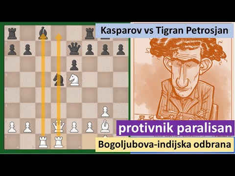 Kasparov vs Petrosjan - Bogo-indijska odbrana - protivničke figure potpuno paralisane