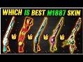 BEST TOP 5 M1887 SHOTGUN SKIN IN FREE FIRE 🔥||BEST M1887 SHOTGUN SKINS IN FF|| #SHORTS WITH YASH