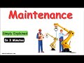 What Is Maintenance Types Of Maintenance Importance Of Maintenance Maintenance