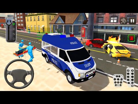 Policeman Emergency Ambulance Rescue Van Driving Simulator - Android Gameplay