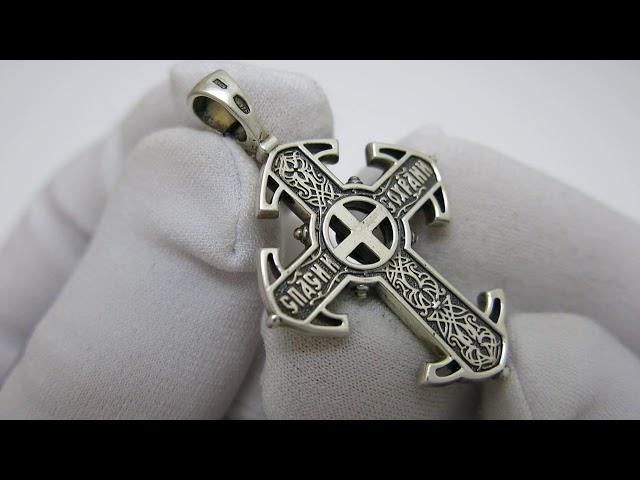 Срібний хрестик вкх121 Відео огляд