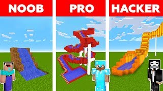 Download lagu Minecraft NOOB vs PRO vs HACKER : WATER SLIDE CHALLENGE in minecraft / Animation mp3