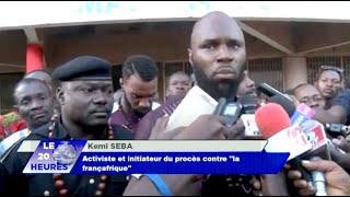 Le 20h de RTB parle de Kemi Seba et du procès de la Françafrique