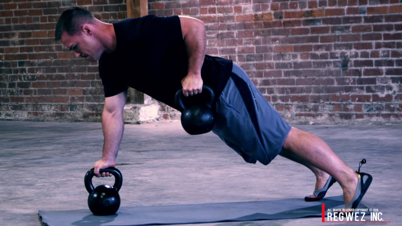 1-Minute to Mastery â„¢: Kettlebell Pushup + Renegade Row - YouTube