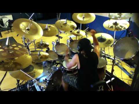 Recording drum tracks for the Primal Fear song 