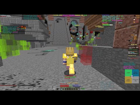 Hypixel Skyblock insta mining all gold blocks in Divans