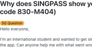 How To Resolve SINGPASS Error Code 830-M404