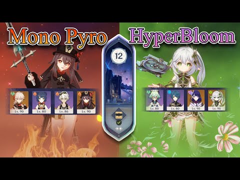 C0 Hu Tao Mono Pyro | C0 Nahida HyperBloom F2P Teams Abyss 3.1