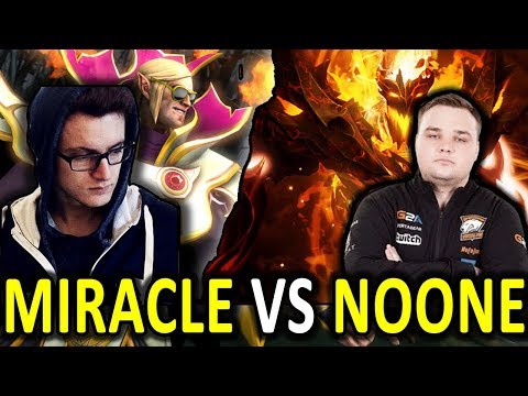 MIRACLE- INVOKER VS NO-ONE SHADOW FIEND - MID LANE BATTLE DOTA 2