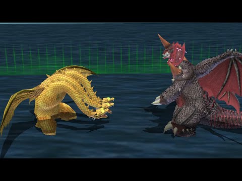 Godzilla Destroy All Monsters Melee: King Ghidorah VS Destoroyah (Hard) [GCN]