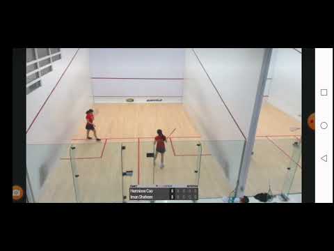 2023 Canadian junior squash championship for 3rd & 4th place. Iman Shaheen vs Harmone Cao, Montreal