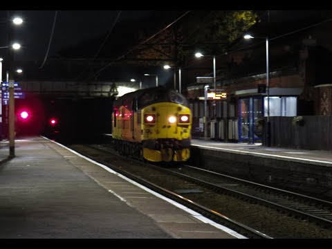 Colas Rail Class 37 No. 37099 on 0Z62 WBQ - Guide Bridge B'Side @ Guide Bridge on 20.10.21 - HD