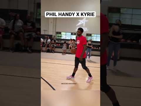 Kyrie Irving and Phil Handy teach wide base with moves 🔥 #shorts
