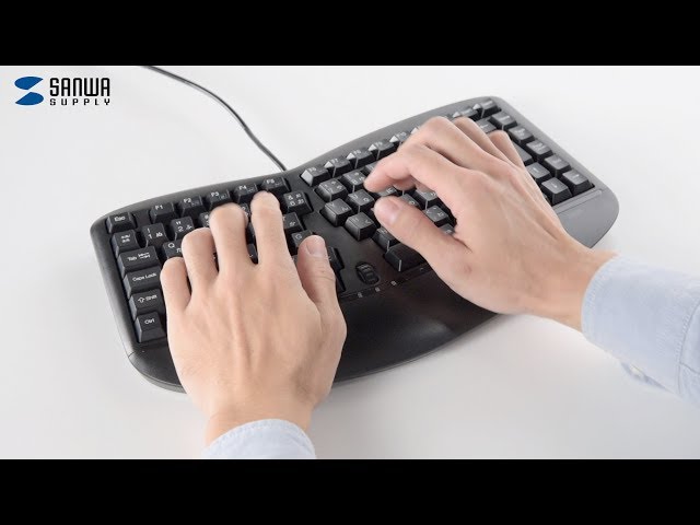 SKB-ERG5BK / エルゴノミクスキーボード（トラックボール付き・ブラック）