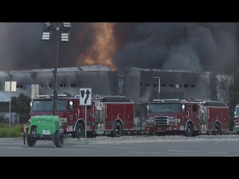 Massive Warehouse Fire Destroys Industrial Building in Johannesburg