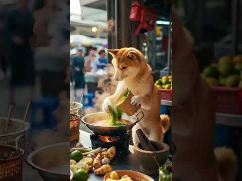 The dog cooked food #doglife #earningplatform #aqsa #elevenlabs #aivideokaisebanaye