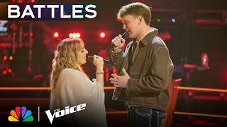 Country Duo Joe and Kenna Battle to Coach Riley's OWN SONG?! | The Voice Battles | NBC