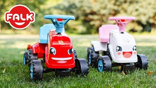 Paspiriama mašina traktorius su priekaba - vaikams nuo 1 iki 3 metų | Rainbow | Falk