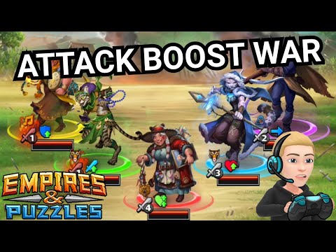 Top 25 Alliance War - Attack Boost - Praetorian Guardians vs Mestres De Guerras - Empires & Puzzles