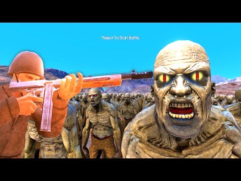 10000 Zombies vs 1000 Armed US Soldiers - Ultimate Epic Battle Simulator