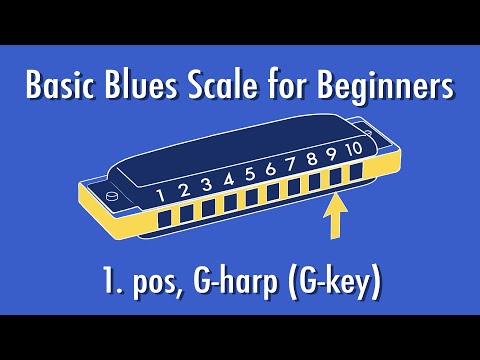 How to Play the Blues Scale in 1. Position on G Harmonica for Beginners 🎵 | Key of G | Tutorial