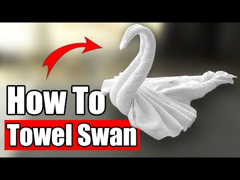 How To Make a Towel Swan - Swan Towel Folding Tutorial DIY
