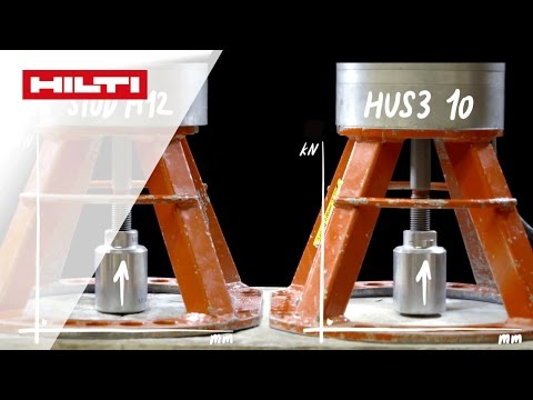 VERGLEICH von Schraubanker Hilti HUS3 und STUD M12 - Belastungstest