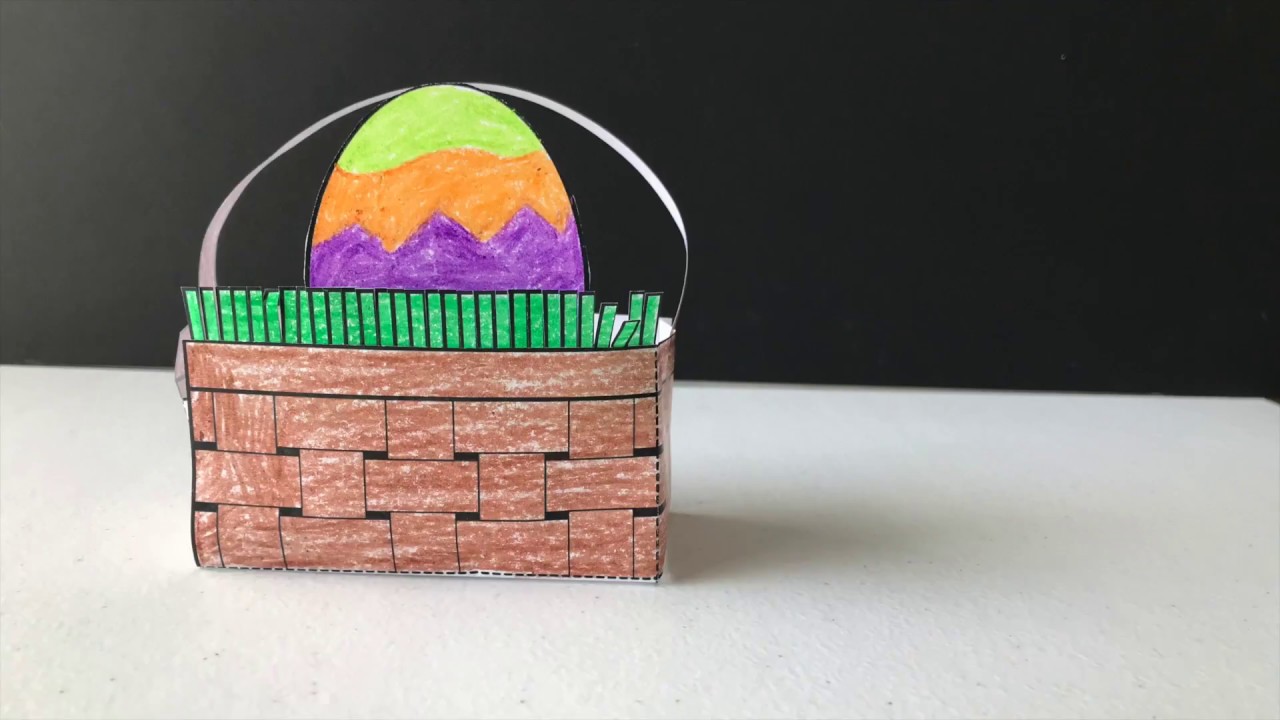 Easy Easter Basket Craft with Free Printable