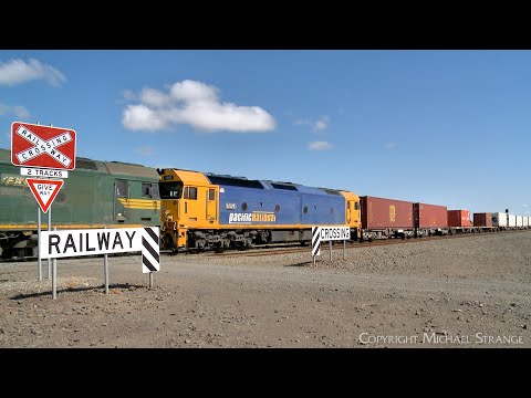 7902V Mildura Container Train At Buchter Road, Gheringhap Loop (24/3/2023) - PoathTV Railways
