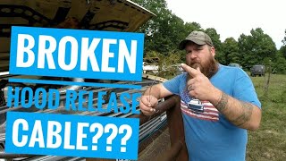 How to open hood with broken hood release cable on your 81-87 Square body Chevy truck.