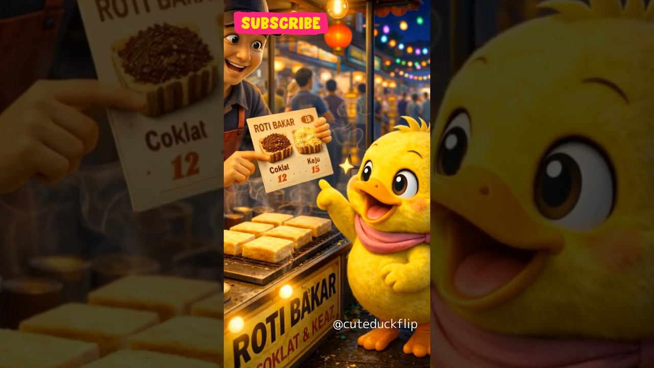 A cute duck eating chocolate cheese toast #shorts #cute #duck