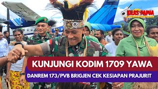 Kunjungi Kodim 1709 Yawa, Danrem 173/Pvb Brigjen Sri Widodo Cek Kesiapan Prajurit