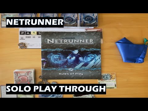 Netrunner Solo Play Through Cracking the Code variant Android LCG