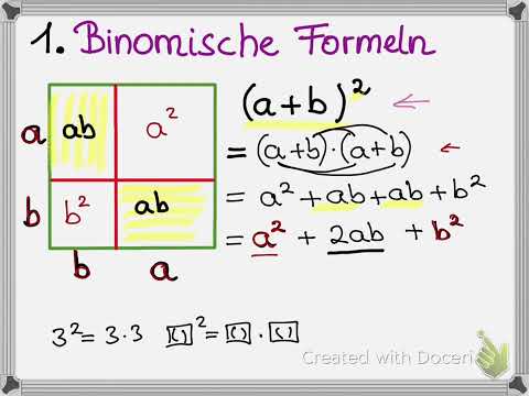1. Binomische Formel digitaler Unterricht mit Übungen