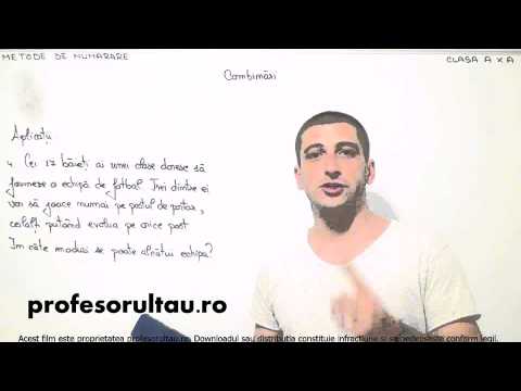 14   cls10   Metode de numarare   combinari   aplicatii   partea 4 - profesorultau.ro