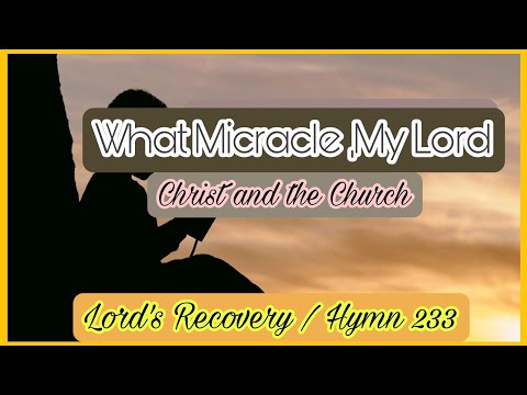 O WHAT A MIRACLE, MY LORD ( LORD'S RECOVERY) Christ and the Church)