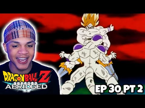 NON DRAGON BALL FAN REACTS TO DBZ ABRIDGED EPISODE 30 PART 2!!!