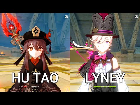 Lyney vs Hu tao! PYRO DPS Gameplay Comparison!